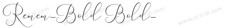 Remem-Bold Bold字体转换
